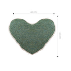 SOGA 42x32cm Cozy Heart-Shaped Woven Pillowcase
