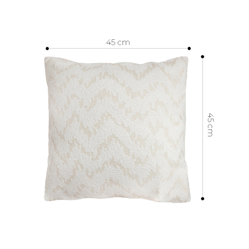 SOGA 45cm Cream Chevron Embroidered Pillowcase
