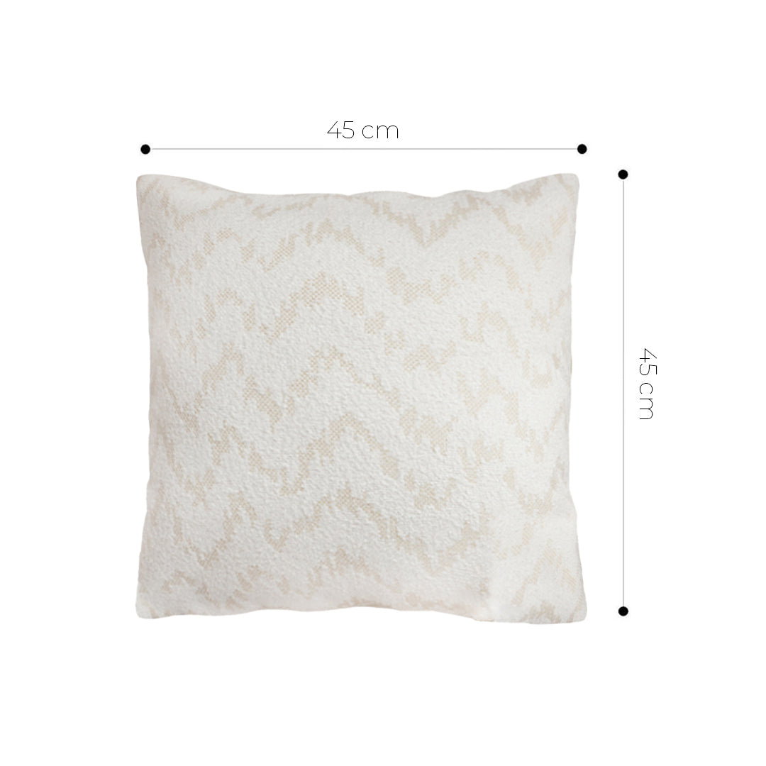 SOGA 45cm Cream Chevron Embroidered Pillowcase