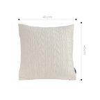 SOGA 45cm Classic Cream Cable Knit Decorative Pillowcase