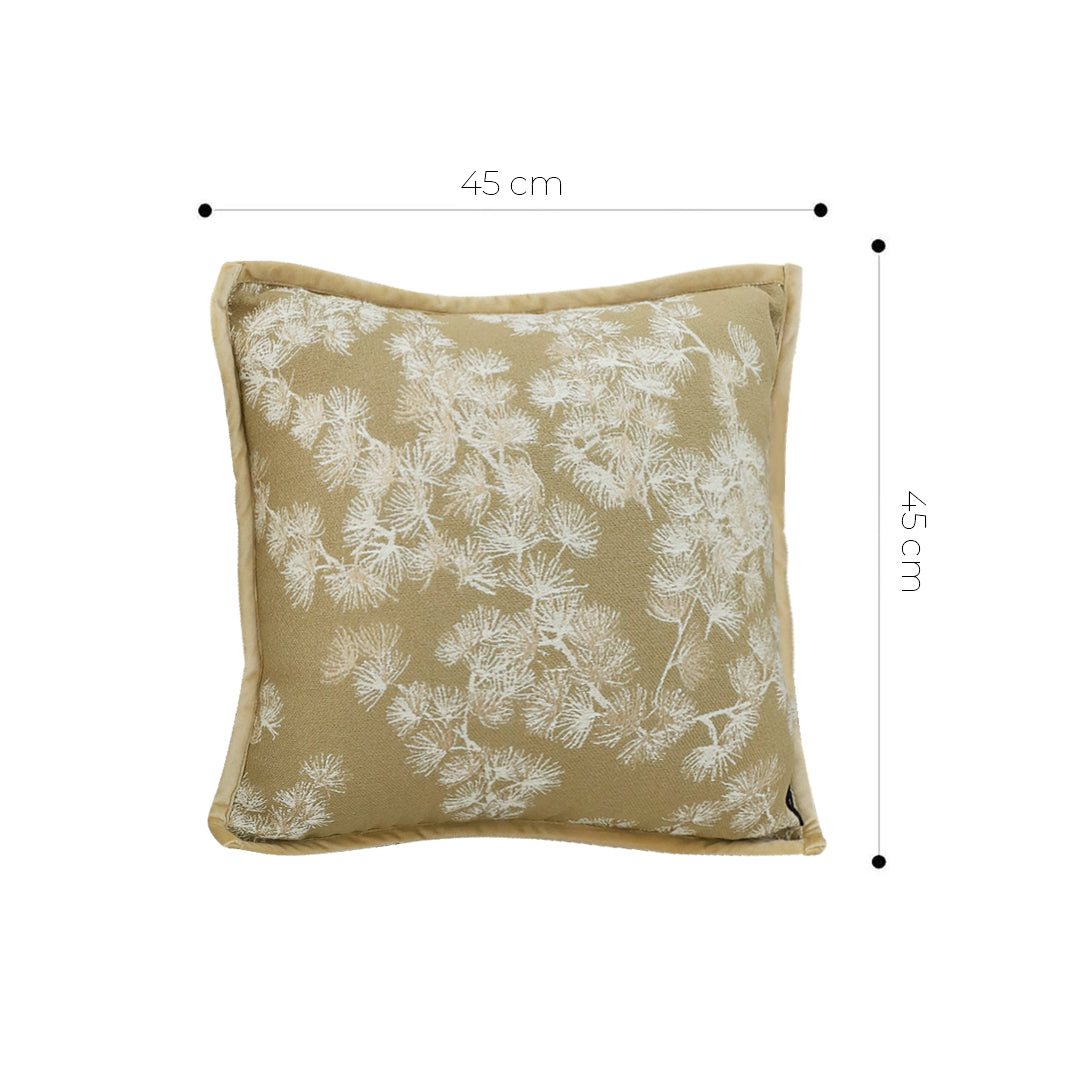 SOGA 2X 45cm Beige Floral Pillowcase