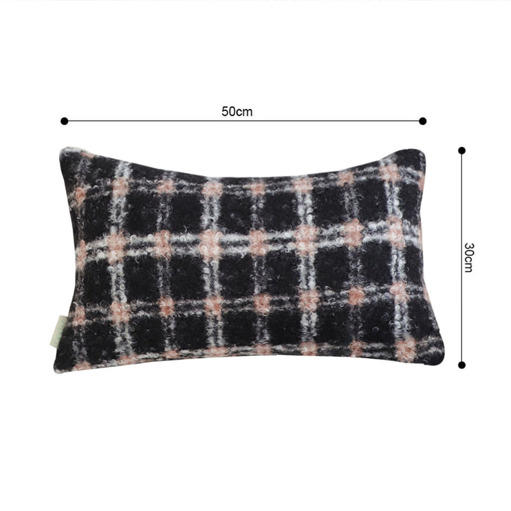 SOGA 30x50cm Cozy Plaid Checkered Pillowcase
