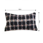 SOGA 30x50cm Cozy Plaid Checkered Pillowcase