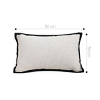SOGA 2X 30x50cm Olive Green Minimalist Lumbar Pillowcase with Black Trim