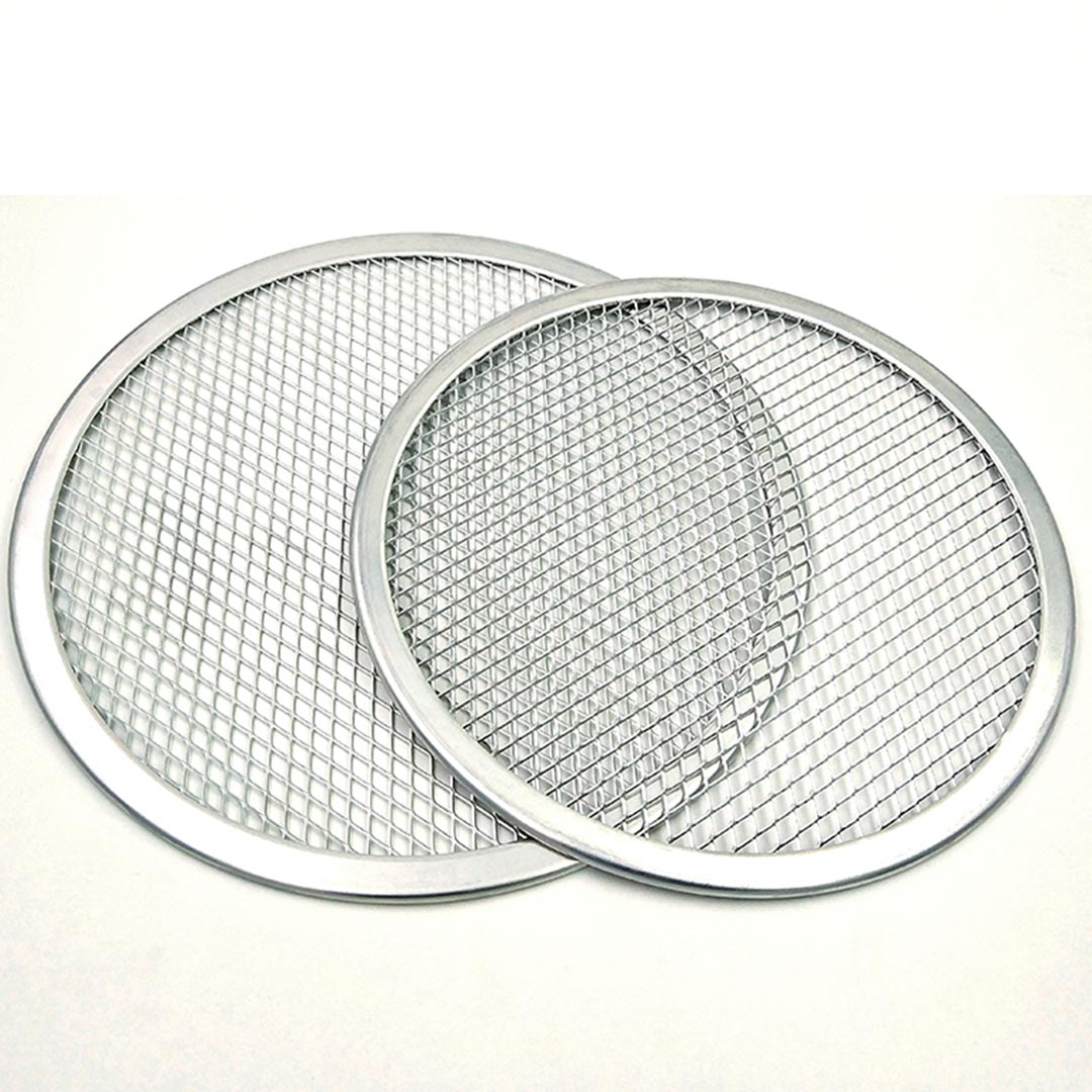 SOGA Round Seamless Aluminium Nonstick Commercial Grade Pizza Screen Baking Pan Set