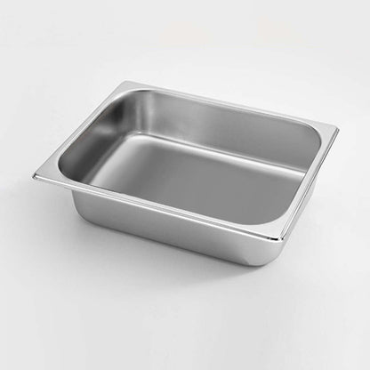 SOGA Gastronorm GN Pan Full Size 1/2 GN Pan 6.5cm Deep Stainless Steel Tray With Lid