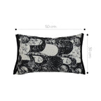 SOGA 30X50cm Modern Black & White Abstract Lumbar Pillowcase
