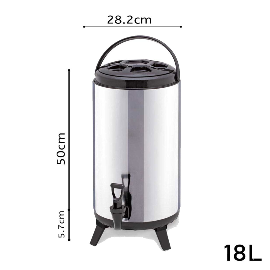 SOGA 8X 4.8 Gal Portable Insulated Cold/Heat Coffee Tea Beer Barrel Brew Pot With Dispenser