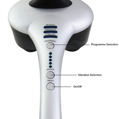 SOGA Portable Handheld Massager Soothing Heat Stimulate Blood Flow Foot Shoulder