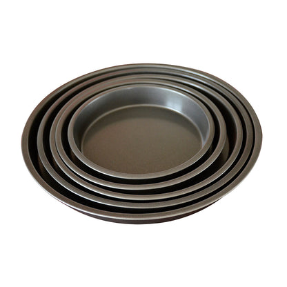 SOGA 2X 9-inch Round Black Steel Non-stick Pizza Tray Oven Baking Plate Pan