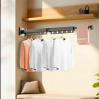SOGA 2X 36.7 in Wall-Mounted Clothing Dry Rack Retractable Space-Saving Foldable Hanger