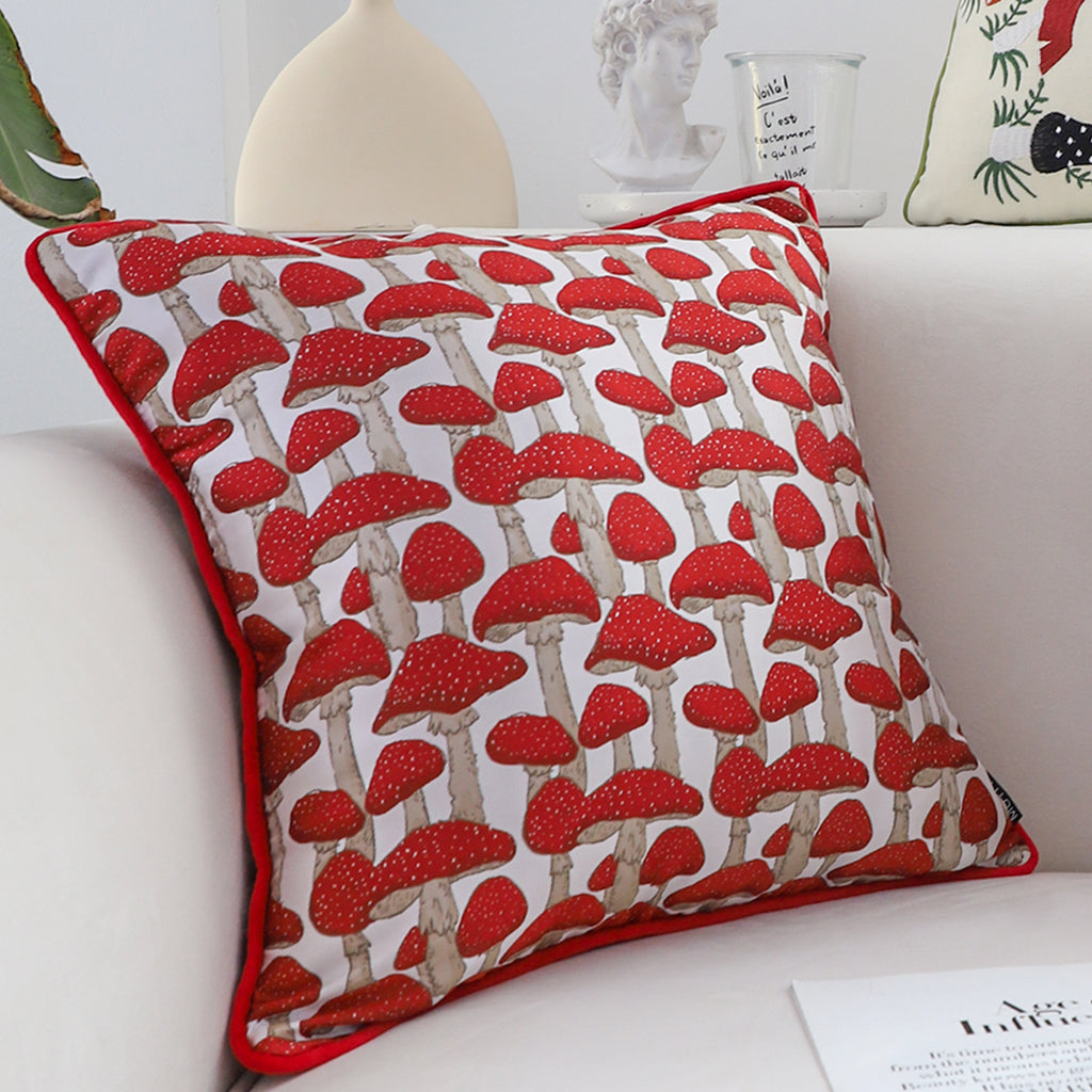 SOGA 45cm Ginkgo Leaf Pillowcase (Red)