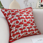 SOGA 45cm Ginkgo Leaf Pillowcase (Red)