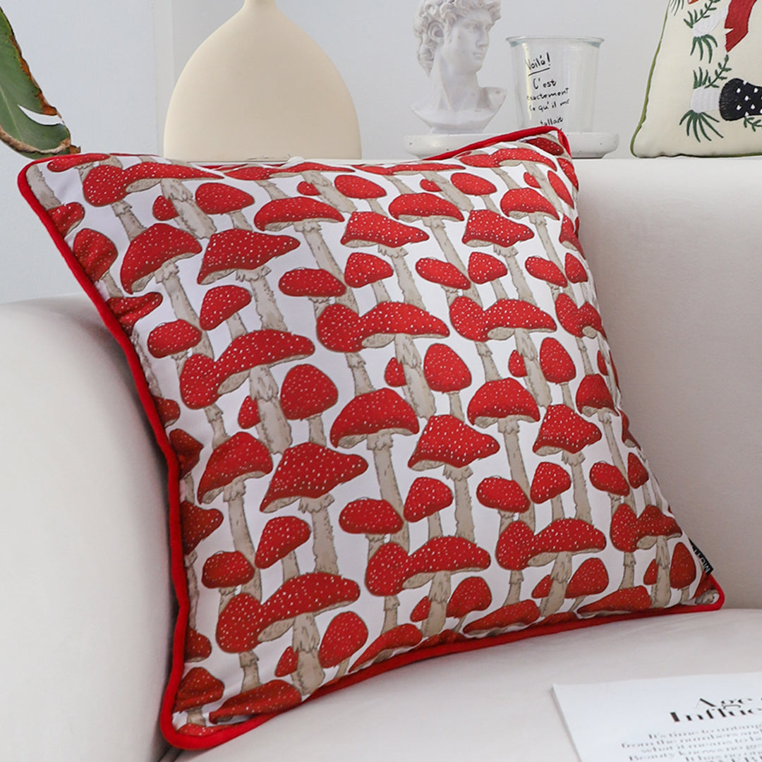 SOGA 45cm Ginkgo Leaf Pillowcase (Red)