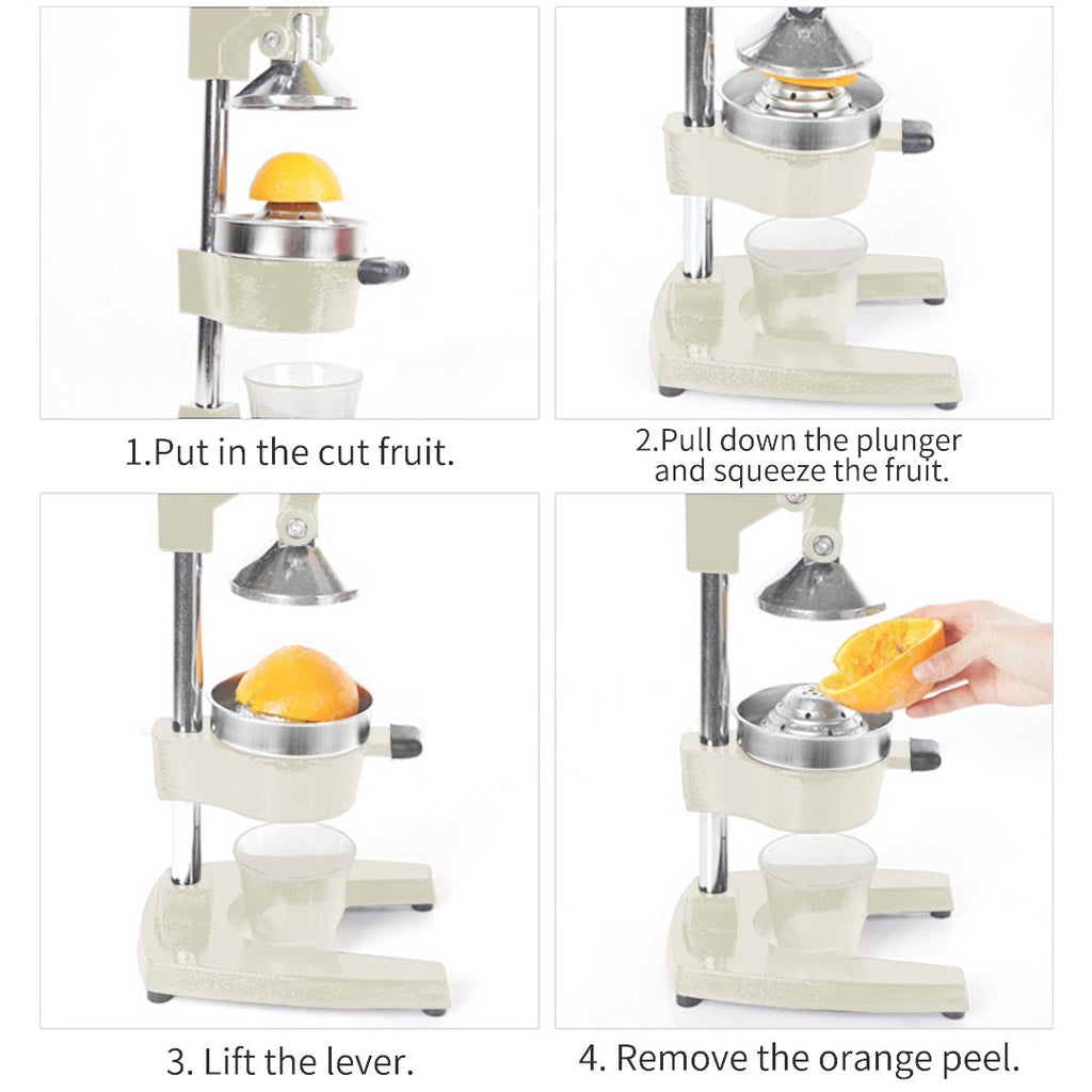 SOGA 2X Commercial Manual Juicer Hand Press Juice Extractor Squeezer Orange Citrus White