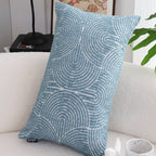 SOGA 30x50cm Blue Geometric Lumbar Pillowcase for Indoor & Outdoor Home Decor