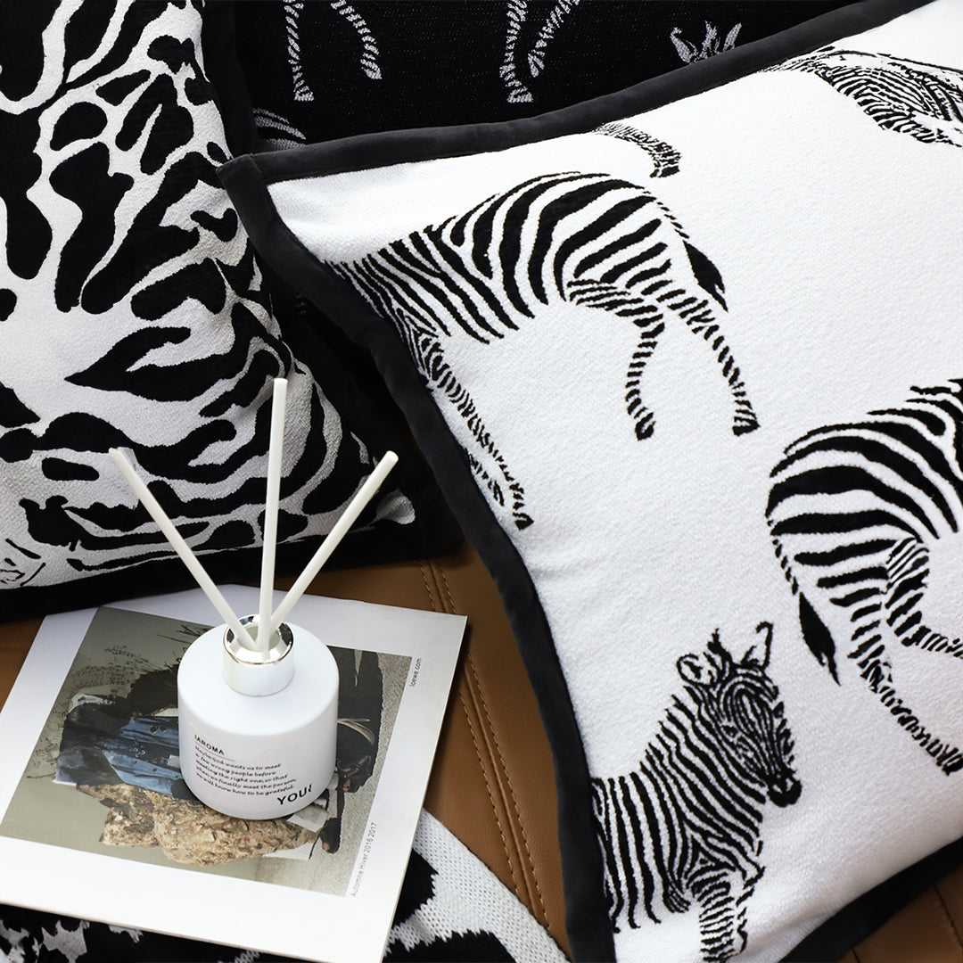 SOGA 45cm Safari Zebra Print Decorative Pillow Cover