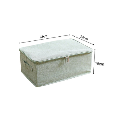 SOGA Green Small Portable Double Zipper Storage Box Moisture Proof Clothes Basket Foldable Home Organiser