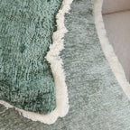 SOGA 45cm Emerald Green polyester Pillowcases with Fringed Edge