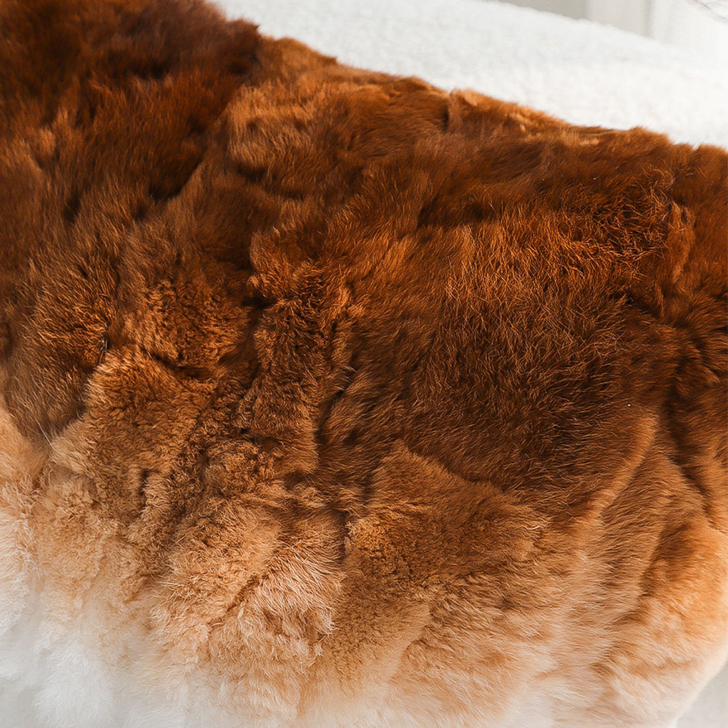 SOGA 45cm Luxury Gradient Faux Fur Pillowcase