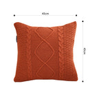SOGA 2X 45cm Cable Knit Diamond Pillowcase
