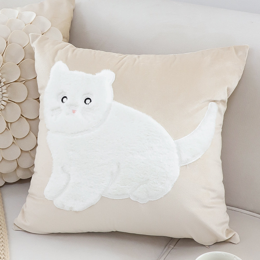 SOGA 45cm Adorable Cat Silhouette Pillowcase