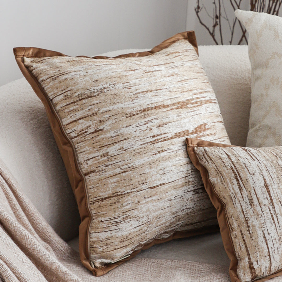 SOGA 45cm Rustic Wood-Inspired Cushion Cover