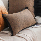 SOGA 30x50cm Textured Wave Lumbar Pillow Cover