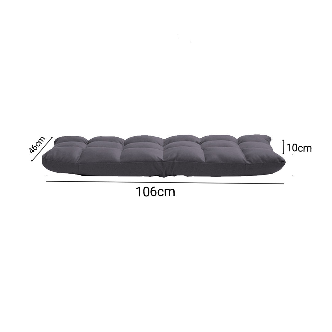 SOGA 4X Grey Lounge Floor Recliner Adjustable Gaming Sofa Bed Foldable Indoor Outdoor Backrest Seat Home Office Decor