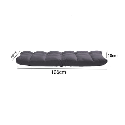 SOGA 4X Grey Lounge Floor Recliner Adjustable Gaming Sofa Bed Foldable Indoor Outdoor Backrest Seat Home Office Decor