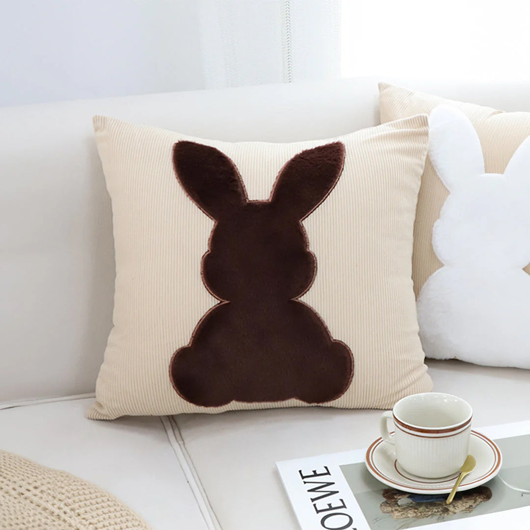 SOGA 45cm "Bunny Silhouette Pillowcase