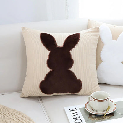 SOGA 45cm "Bunny Silhouette Pillowcase