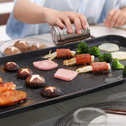 SOGA 48cm Electric BBQ Grill Teppanyaki Tough Non-stick Surface Hot Plate Kitchen 3-5 Person