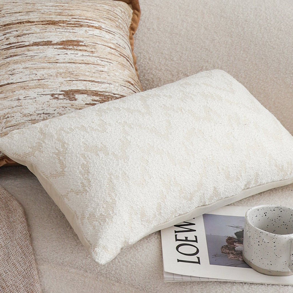 SOGA 30x50cm Long rectangular Chevron Embroidered Lumbar Cushion Cover