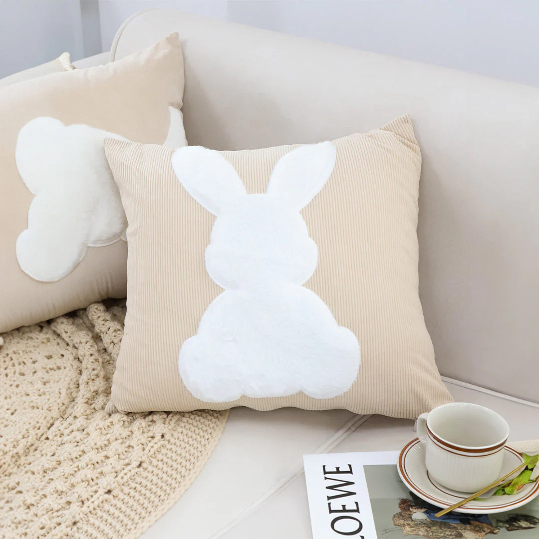 SOGA 2X 45cm White Bunny Pillowcase