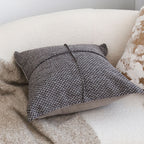SOGA 45cm  UrbanWeave Charcoal Tweed Pillowcase