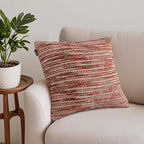 SOGA 45cm Rust-Toned Woven Pillowcase
