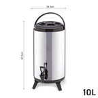 SOGA 2.64 gal Portable Insulated Brew Pot with Dispenser – Hot & Cold Coffee, Tea, Beer Barrel