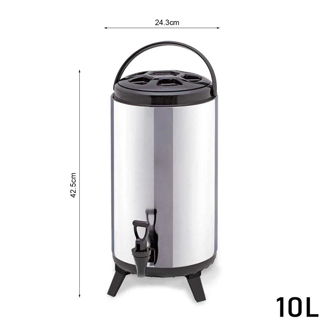 SOGA 2.64 gal Portable Insulated Brew Pot with Dispenser – Hot & Cold Coffee, Tea, Beer Barrel