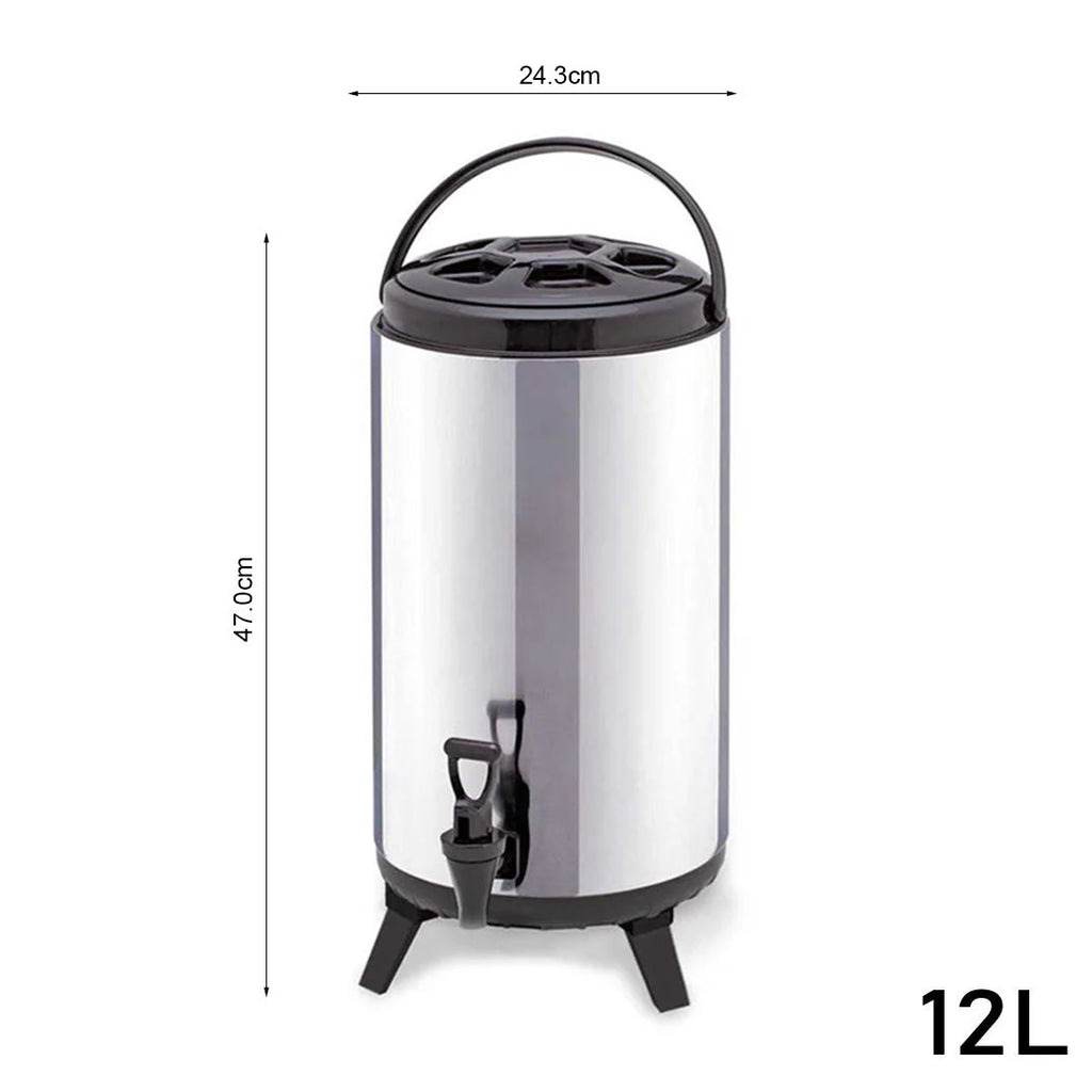SOGA 3.17 gal Portable Insulated Brew Pot with Dispenser – Hot & Cold Coffee, Tea, Beer Barrel
