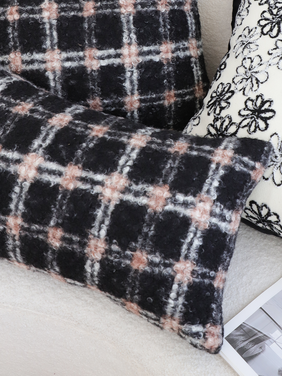 SOGA 30x50cm Cozy Plaid Checkered Pillowcase
