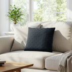 SOGA 45cm Scalloped Wave Pillowcase (Charcoal Gray)