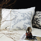 SOGA 2X 45cm Gray Floral Pillowcase