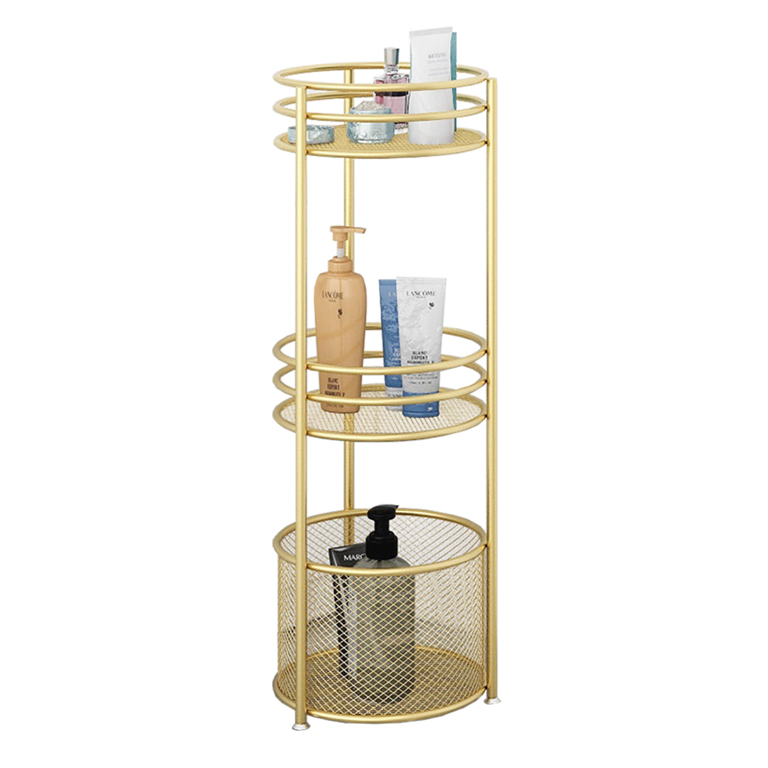 SOGA 2X 3 Tier Bathroom Freestanding Storage Shelf Multifunctional Display Rack Organiser with Basket