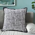 SOGA 45cm Abstract Grid Monochrome Pillowcase