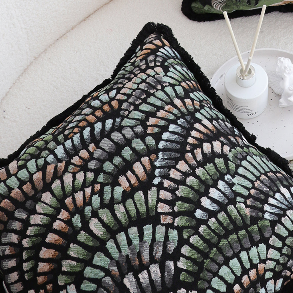 SOGA 45cm Regal Peacock Jacquard Pillow Cover