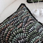 SOGA 45cm Regal Peacock Jacquard Pillow Cover