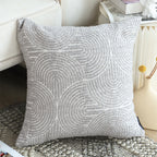 SOGA 45cm Off White Embroidered Decorative Square Pillowcase