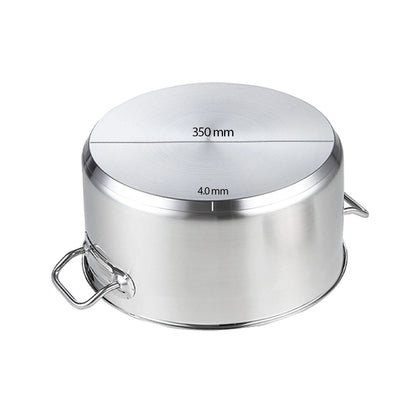 SOGA Stock Pot 23Lt Top Grade Thick Stainless Steel Stockpot 18/10