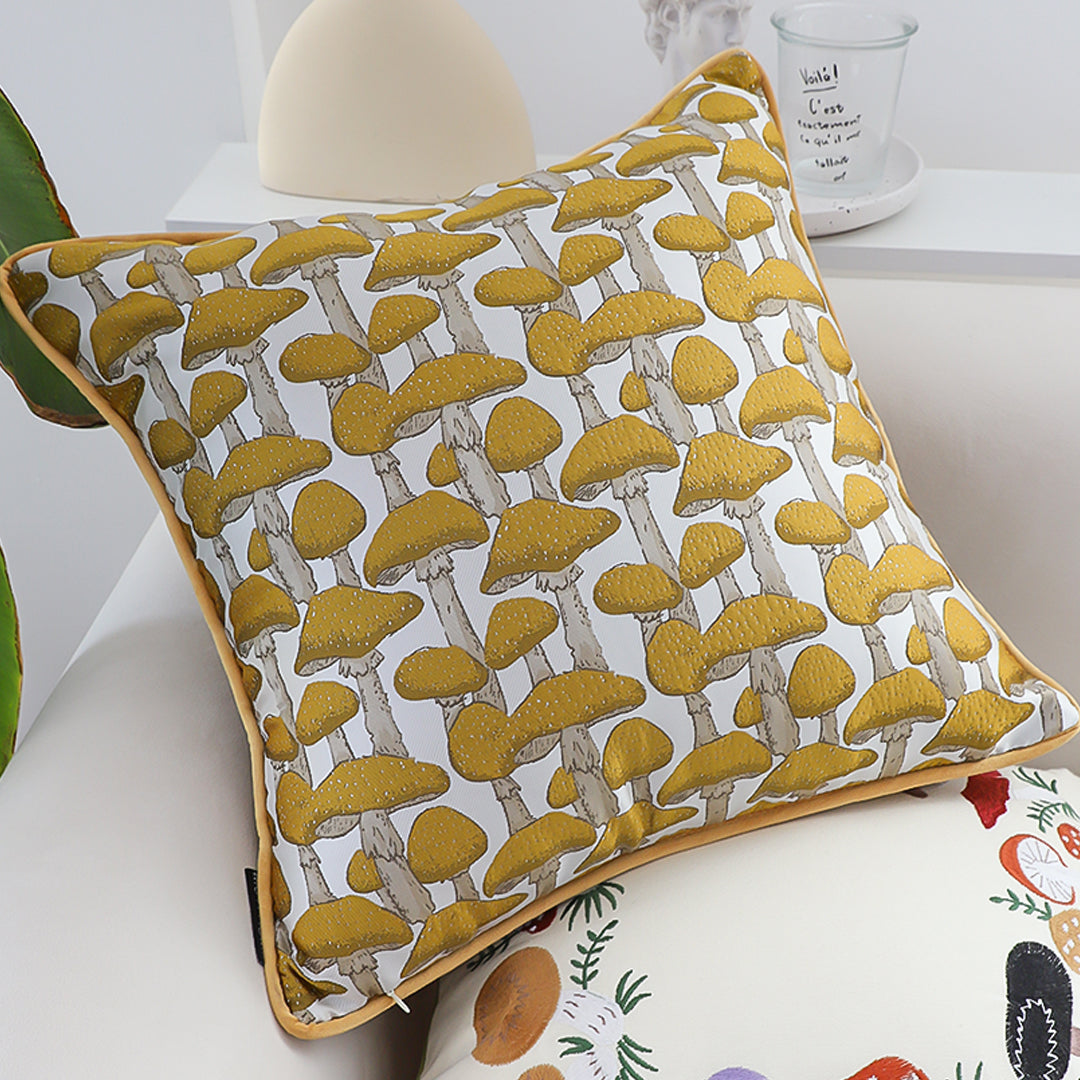 SOGA 45cm Ginkgo Leaf Pillowcase (Yellow)